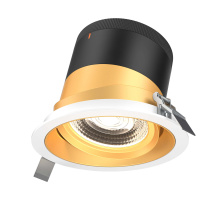Dals RC06-CC-20-GMBGD-TWH - 6in Modular Downlight, 5CCT, 20 degree Beam Angle, Gimbal Reflector, Gold, White trim