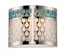 Nuvo 62/143 - Raindrop - LED Wall Sconce w/ Removable Aquamarine Insert - Polished Nickel