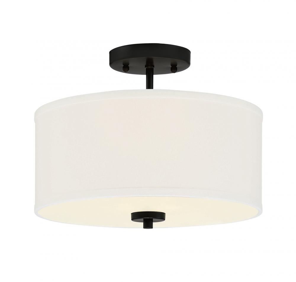 2-Light Ceiling Light in Matte Black