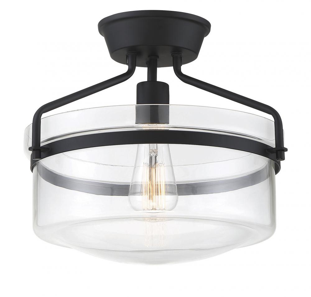 1-Light Ceiling Light in Matte Black