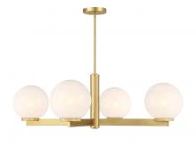 Savoy House Meridian M100123NB - 4 LIGHT CHANDELIER IN NATURAL BRASS