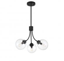 Savoy House Meridian M10057MBK - 3-Light Chandelier in Matte Black