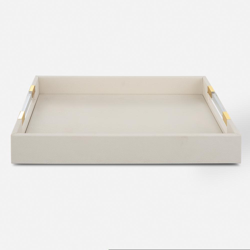 Uttermost Wessex White Shagreen Tray