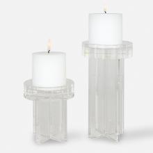 Uttermost 18054 - Uttermost Crystal Pillar Candleholders, Set/2