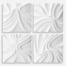 Uttermost 04368 - Uttermost Snowdrift Sculpted White Wall Decor Set/4