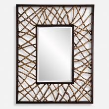 Uttermost 08184 - Teak Maze Rectangle Mirror