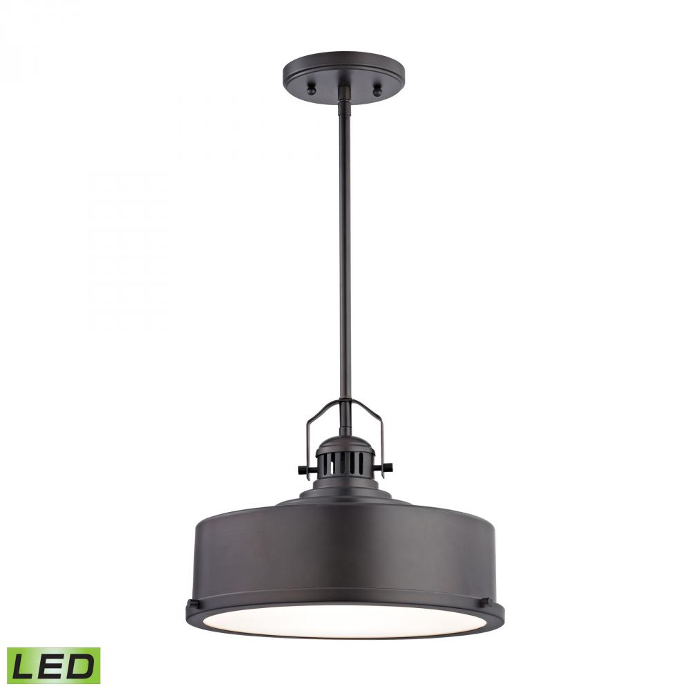 Rexford 1 Light LED Pendant In Oiled Bronze - In