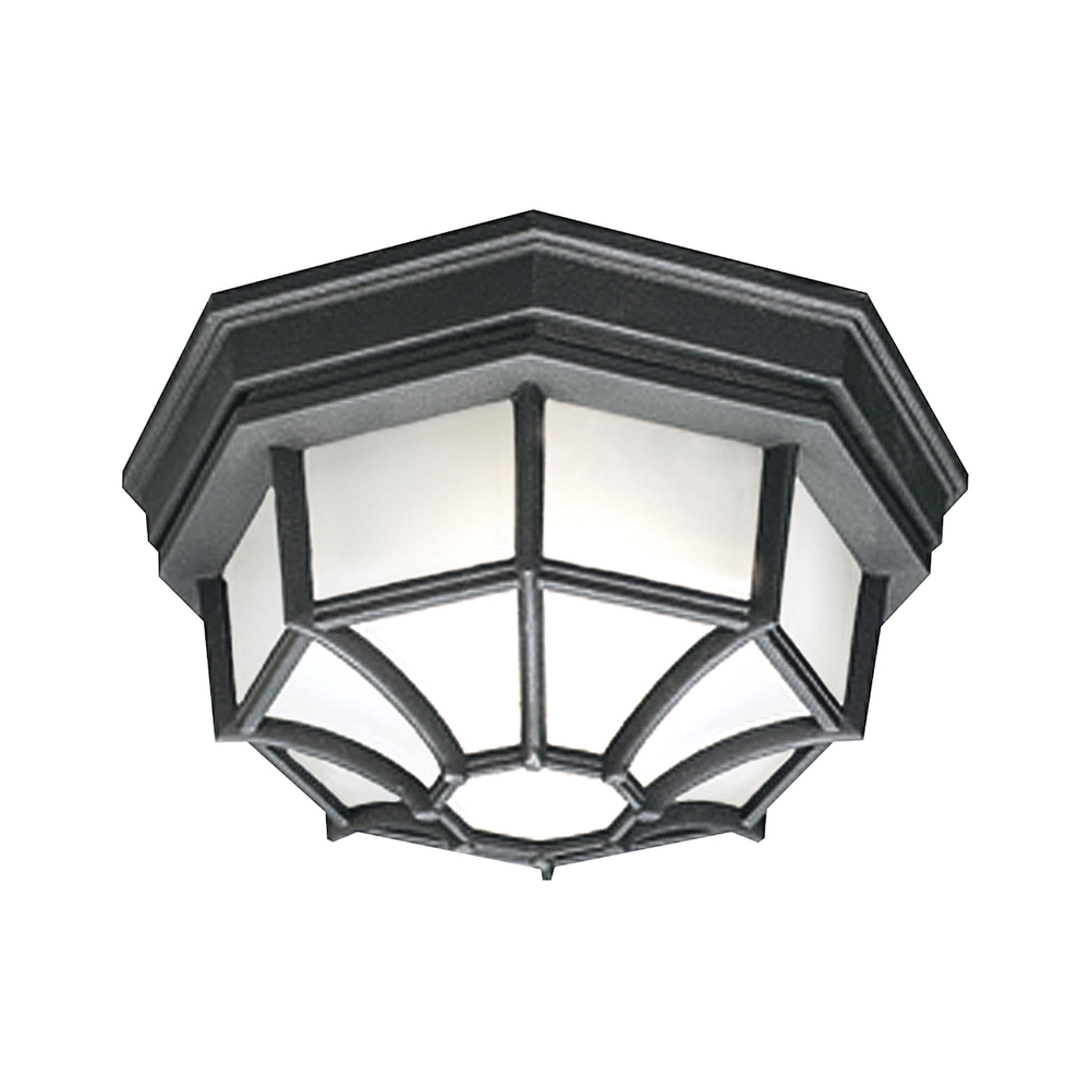 Thomas - Outdoor Essentials 10.5'' Wide 1-Light Outdoor Flush Mount - Black