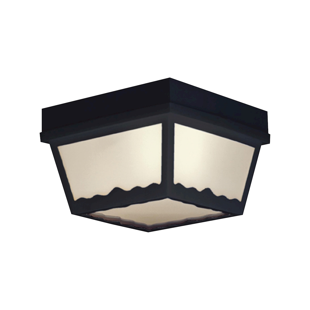 Thomas - Outdoor Essentials 8'' Wide 1-Light Outdoor Flush Mount - Black