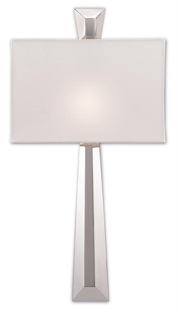 Arno Nickel Wall Sconce, White