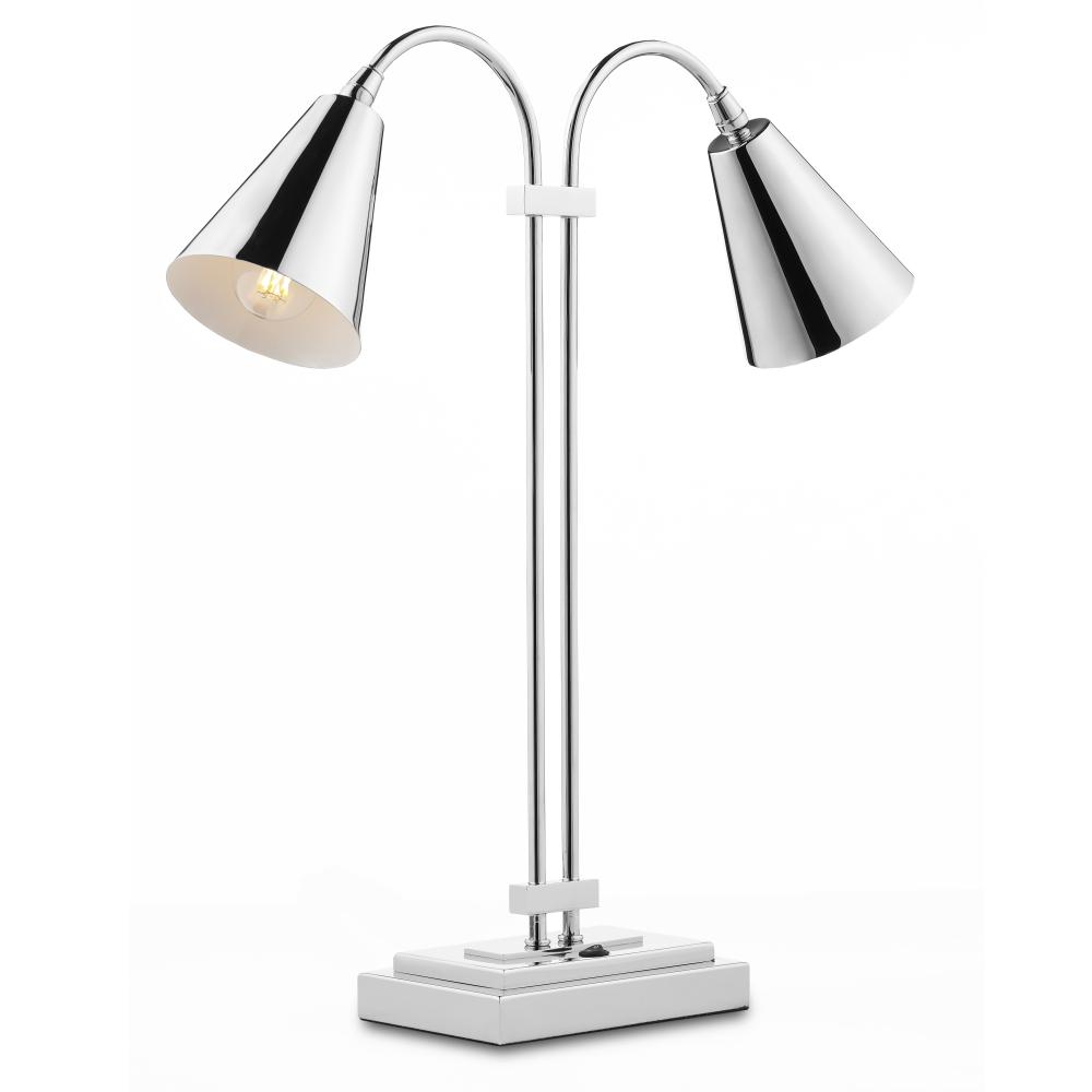 Symmetry Nickel Double Desk Lamp