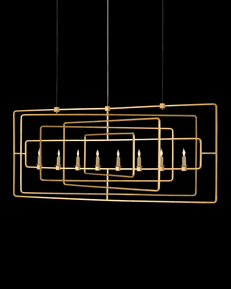 Metro Gold Rectangular Chandel