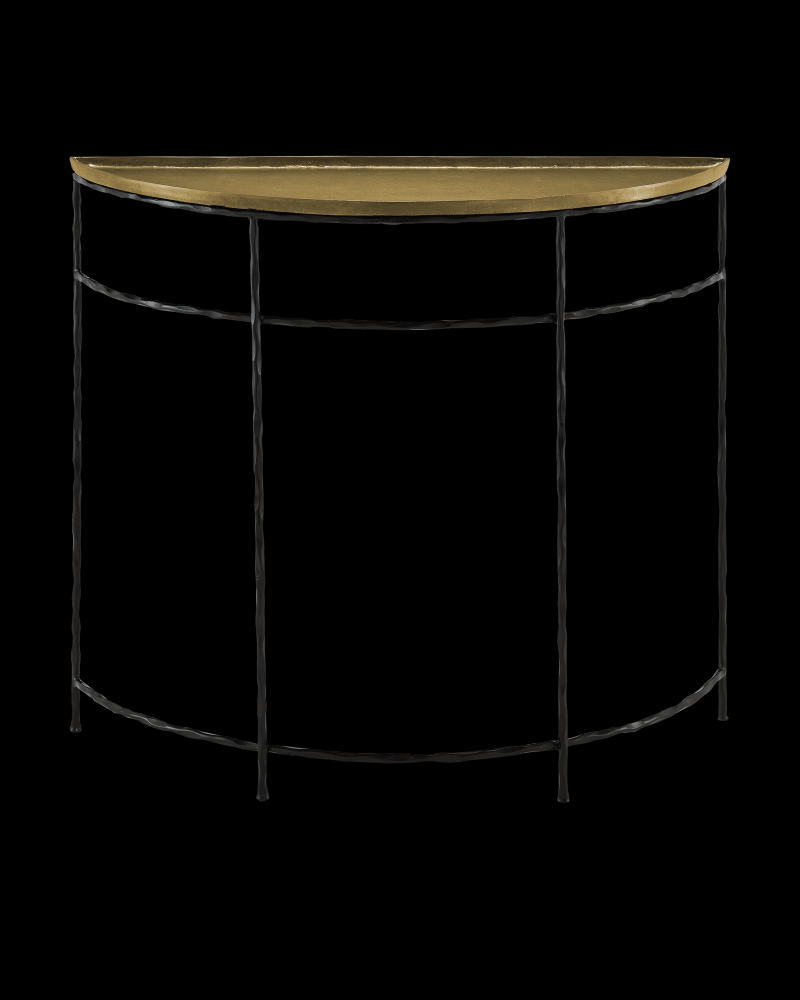 Boyles Brass Demi-Lune Table