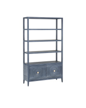 Currey 3000-0265 - Santos Vintage Navy Storage Etagere