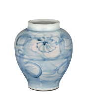 Currey 1200-0844 - Ming-Style Countryside Medium Preserve Pot